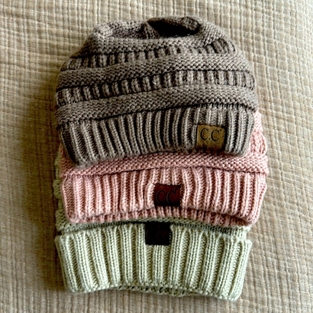 CC beanies, barely worn, quality is brand new, warm and perfect for winter